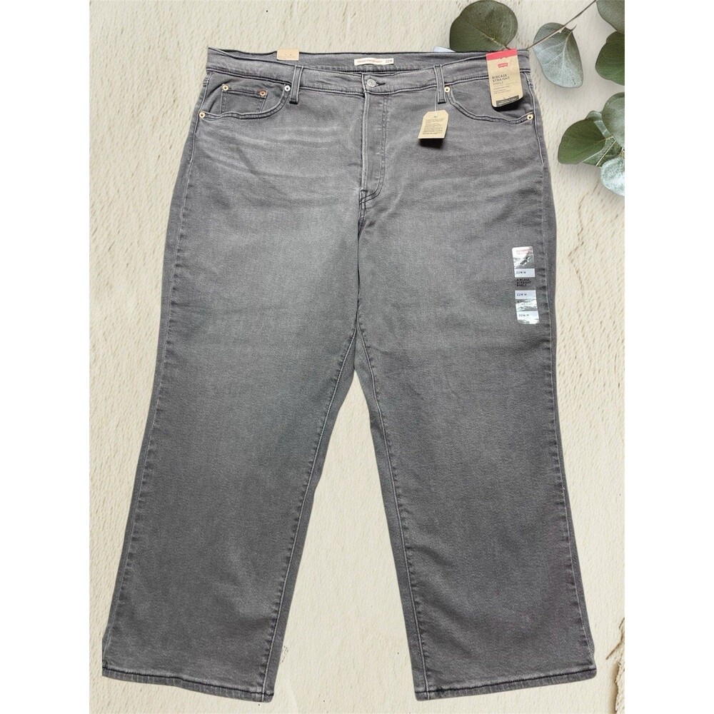 Levi's Ribcage Straight Ankle Women's Plus Sz 22W Super High-Rise Slim Fit Jeans